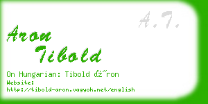 aron tibold business card